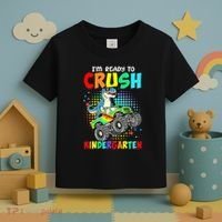 I'm Ready To Crush Kindergarten Dinosaur Back To School Toddler T-Shirt thumb 3