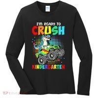 I'm Ready To Crush Kindergarten Dinosaur Back To School Women's Long Sleeve Shirt thumb 0