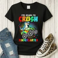 I'm Ready To Crush Kindergarten Dinosaur Back To School Women's T-Shirt thumb 3