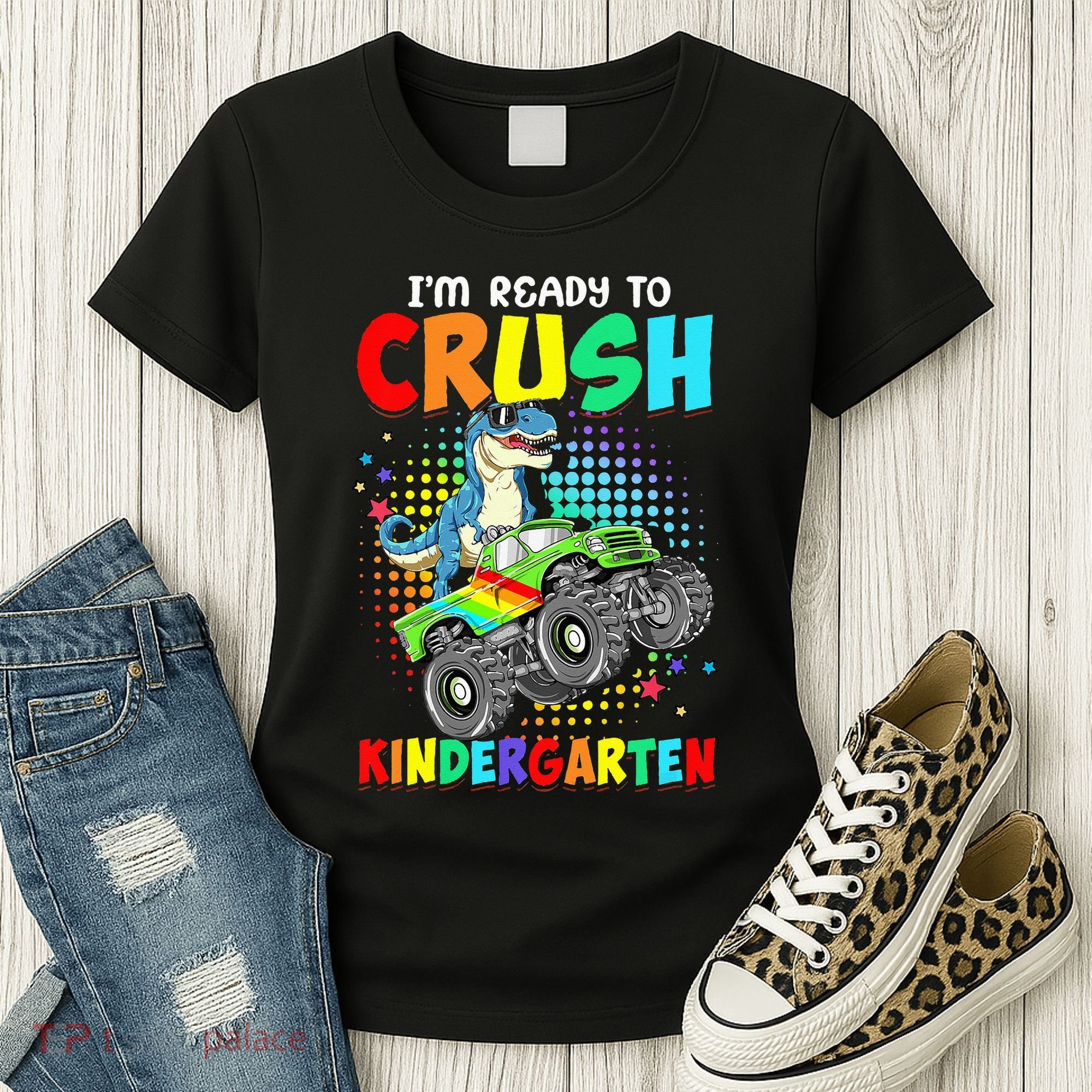 I'm Ready To Crush Kindergarten Dinosaur Back To School Women's T-Shirt