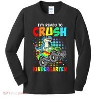 I'm Ready To Crush Kindergarten Dinosaur Back To School Kids Long Sleeve Shirt thumb 0
