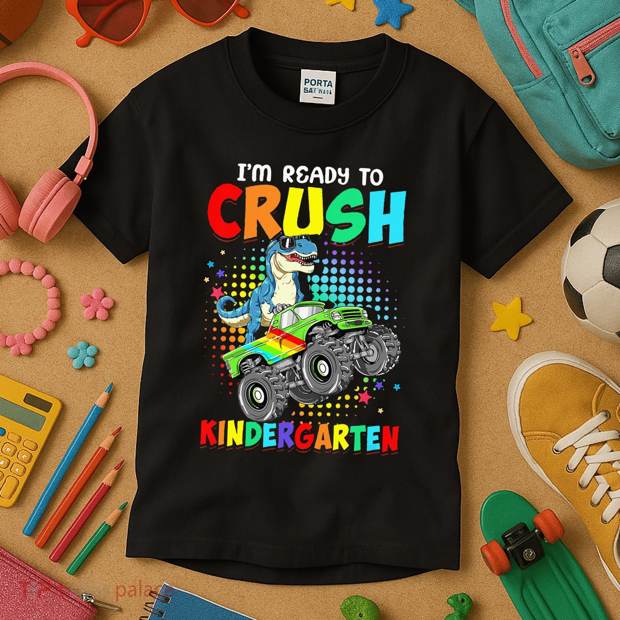 I'm Ready To Crush Kindergarten Dinosaur Back To School Kids T-Shirt