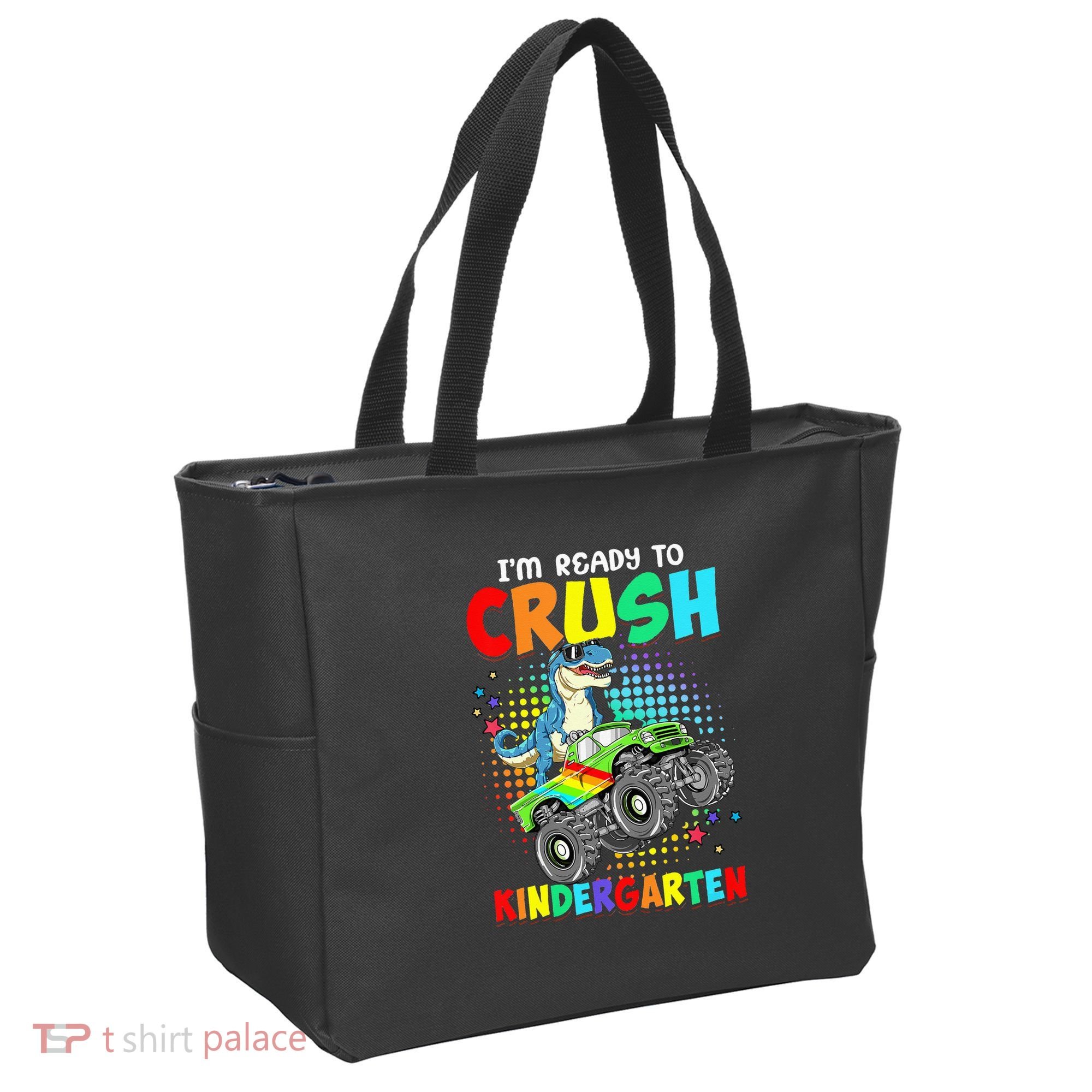 I'm Ready To Crush Kindergarten Dinosaur Back To School Tote Bag