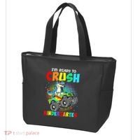 I'm Ready To Crush Kindergarten Dinosaur Back To School Tote Bag thumb 3