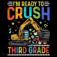 Im Ready To Crush Third Grade Team 3Rd Grade Teacher Gift Doggie Tank thumb 4