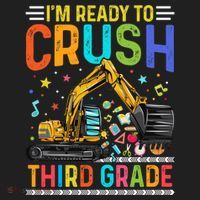 Im Ready To Crush Third Grade Team 3Rd Grade Teacher Gift Golf Towel thumb 3