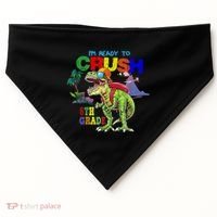 Im Ready To Crush 6th Grade Back To School Dinosaur Boy USA-Made Doggie Bandana thumb 0