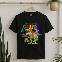 Im Ready To Crush 6th Grade Back To School Dinosaur Boy T-Shirt thumb 2