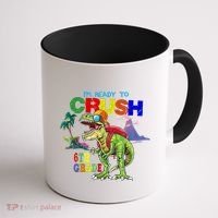 Im Ready To Crush 6th Grade Back To School Dinosaur Boy Coffee Mug thumb 1