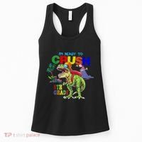 Im Ready To Crush 6th Grade Back To School Dinosaur Boy Women's Tank Top thumb 0
