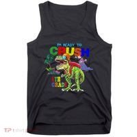 Im Ready To Crush 6th Grade Back To School Dinosaur Boy Tank Top thumb 0