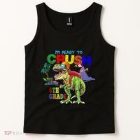 Im Ready To Crush 6th Grade Back To School Dinosaur Boy Tank Top thumb 2