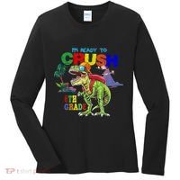 Im Ready To Crush 6th Grade Back To School Dinosaur Boy Women's Long Sleeve Shirt thumb 0