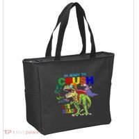 Im Ready To Crush 6th Grade Back To School Dinosaur Boy Tote Bag thumb 2