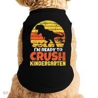 I'm Ready To Crush Kindergarten Dinosaur First Day Of School Doggie Tank thumb 0