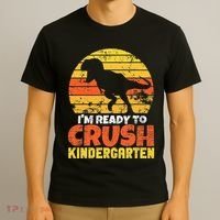 I'm Ready To Crush Kindergarten Dinosaur First Day Of School T-Shirt thumb 3