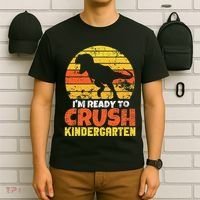 I'm Ready To Crush Kindergarten Dinosaur First Day Of School T-Shirt thumb 6