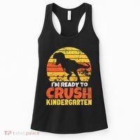 I'm Ready To Crush Kindergarten Dinosaur First Day Of School Women's Tank Top thumb 0