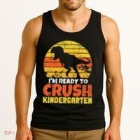 I'm Ready To Crush Kindergarten Dinosaur First Day Of School Tank Top thumb 3