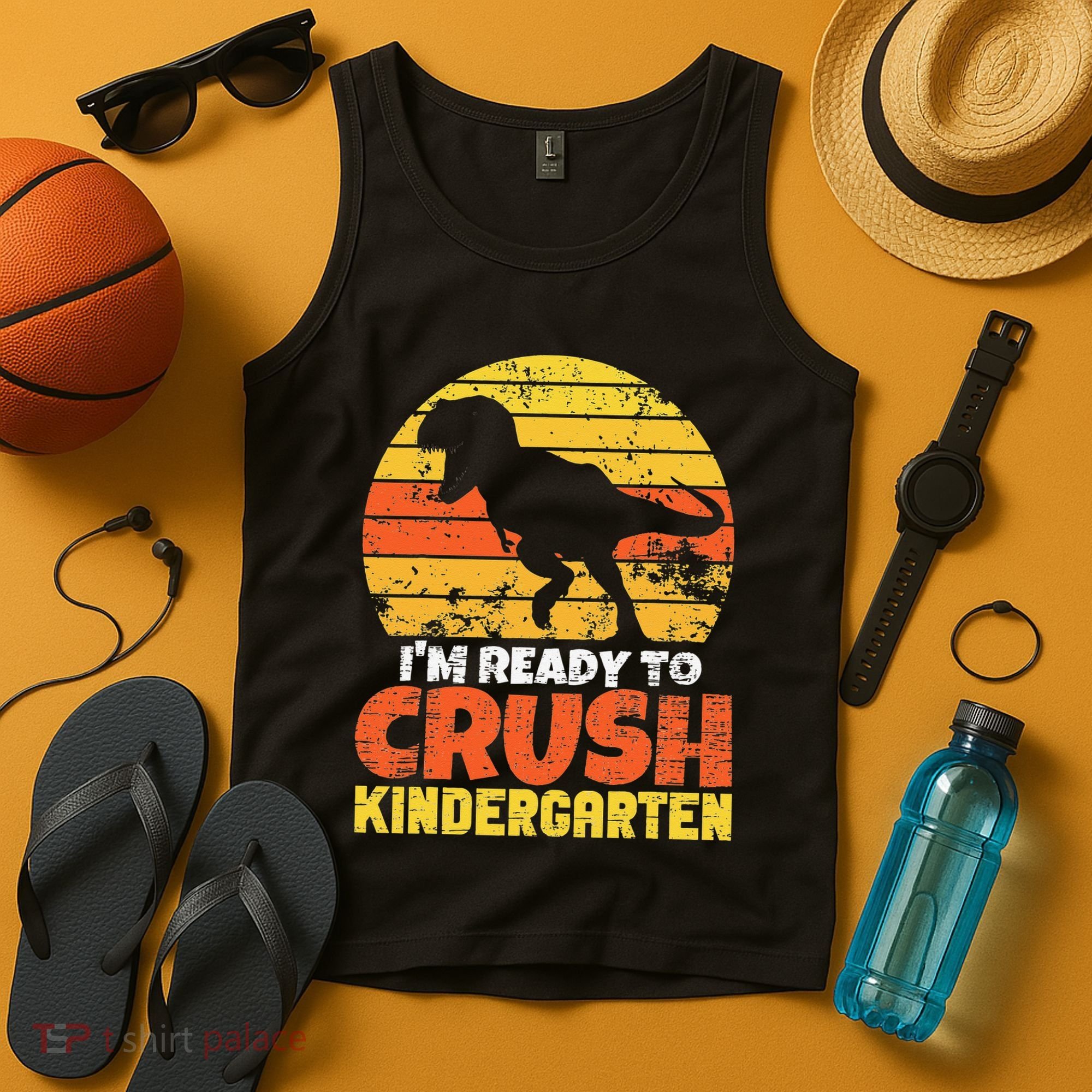 I'm Ready To Crush Kindergarten Dinosaur First Day Of School Tank Top