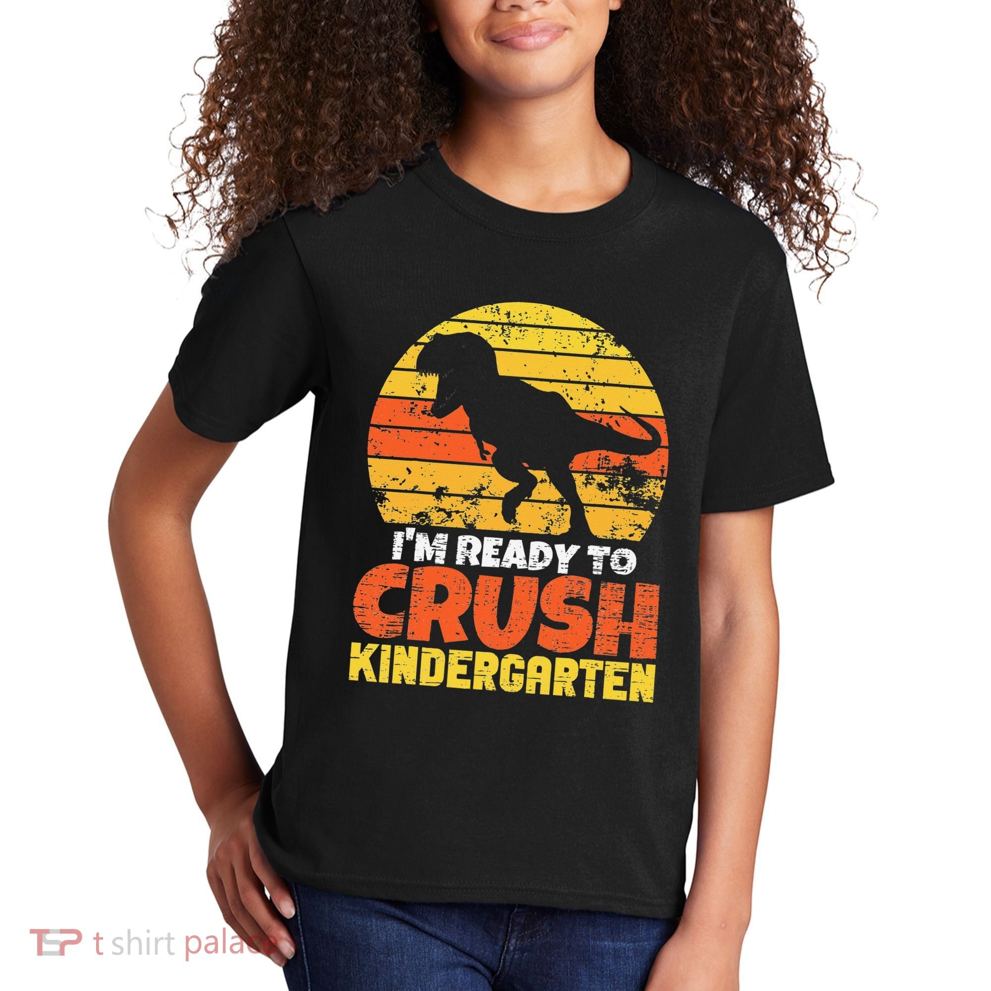 I'm Ready To Crush Kindergarten Dinosaur First Day Of School Kids T-Shirt