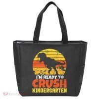 I'm Ready To Crush Kindergarten Dinosaur First Day Of School Tote Bag thumb 0