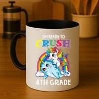 Im Ready To Crush 4th Grade Narwhal Unicorn Back To School Coffee Mug thumb 4