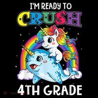 Im Ready To Crush 4th Grade Narwhal Unicorn Back To School Coffee Mug thumb 5