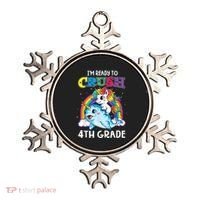 Im Ready To Crush 4th Grade Narwhal Unicorn Back To School Ornament thumb 0