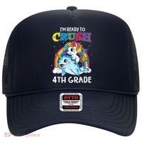 Im Ready To Crush 4th Grade Narwhal Unicorn Back To School Hat thumb 0