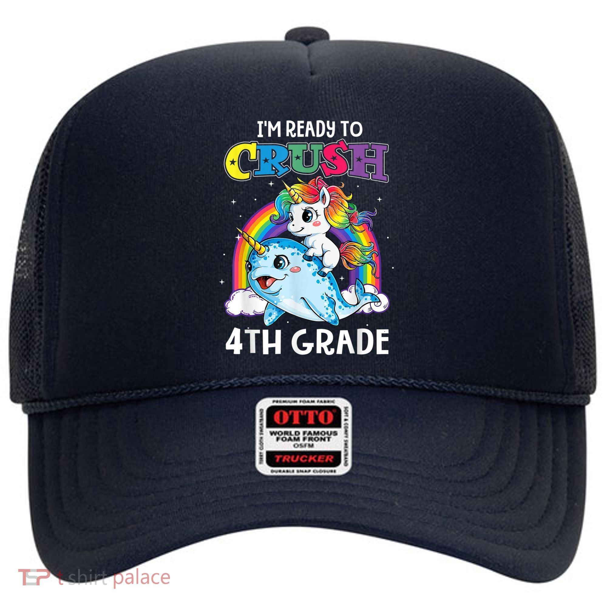 Im Ready To Crush 4th Grade Narwhal Unicorn Back To School Hat
