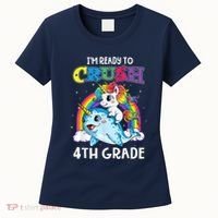 Im Ready To Crush 4th Grade Narwhal Unicorn Back To School Women's T-Shirt thumb 0