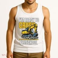 Im Ready To Crush Preschool Boy First Day Of Preschool Tank Top thumb 3