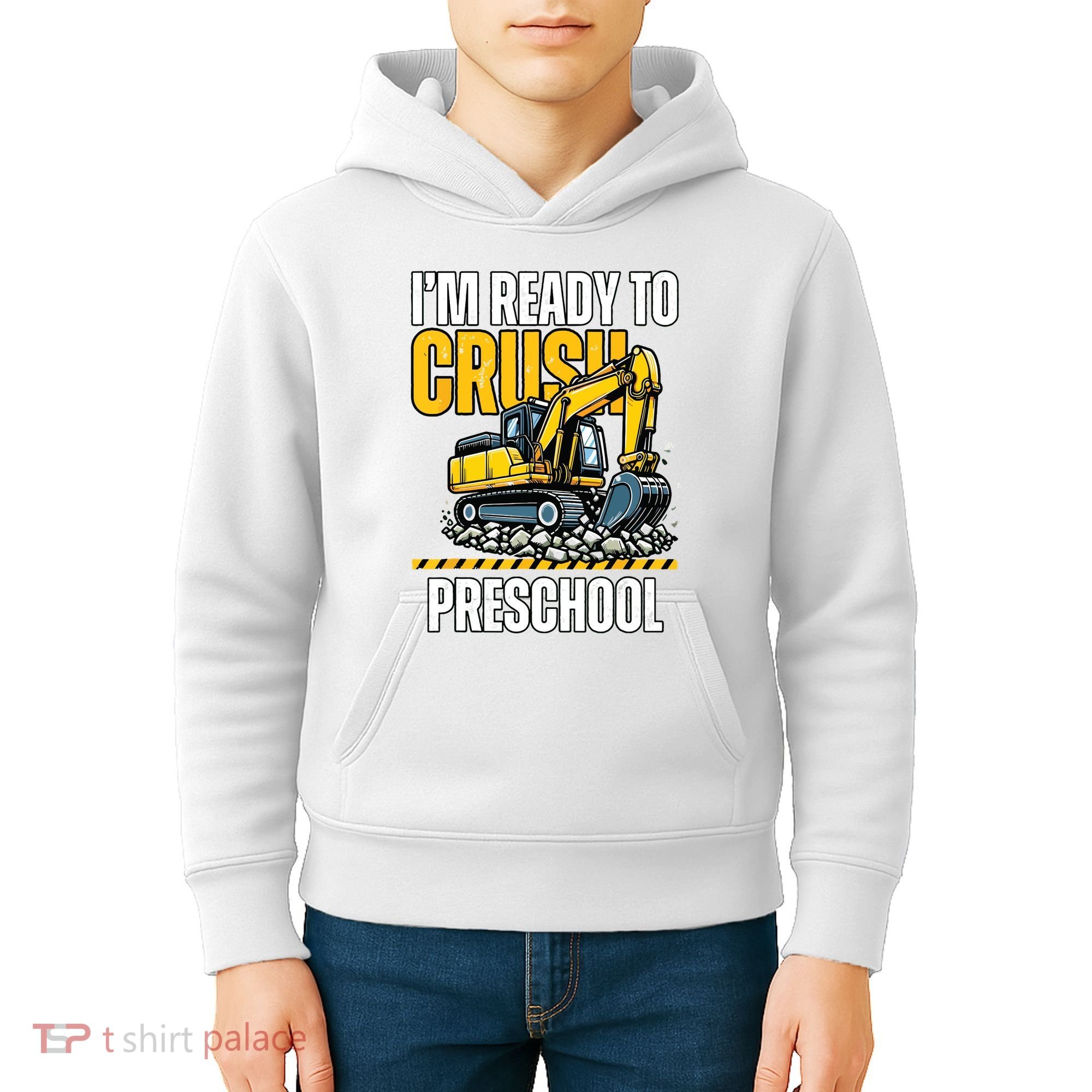 Im Ready To Crush Preschool Boy First Day Of Preschool Kids Hoodie