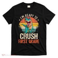I'm Ready To Crush 1st Grade Dinosaur First Day Of School T-Shirt thumb 0