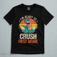 I'm Ready To Crush 1st Grade Dinosaur First Day Of School T-Shirt thumb 5