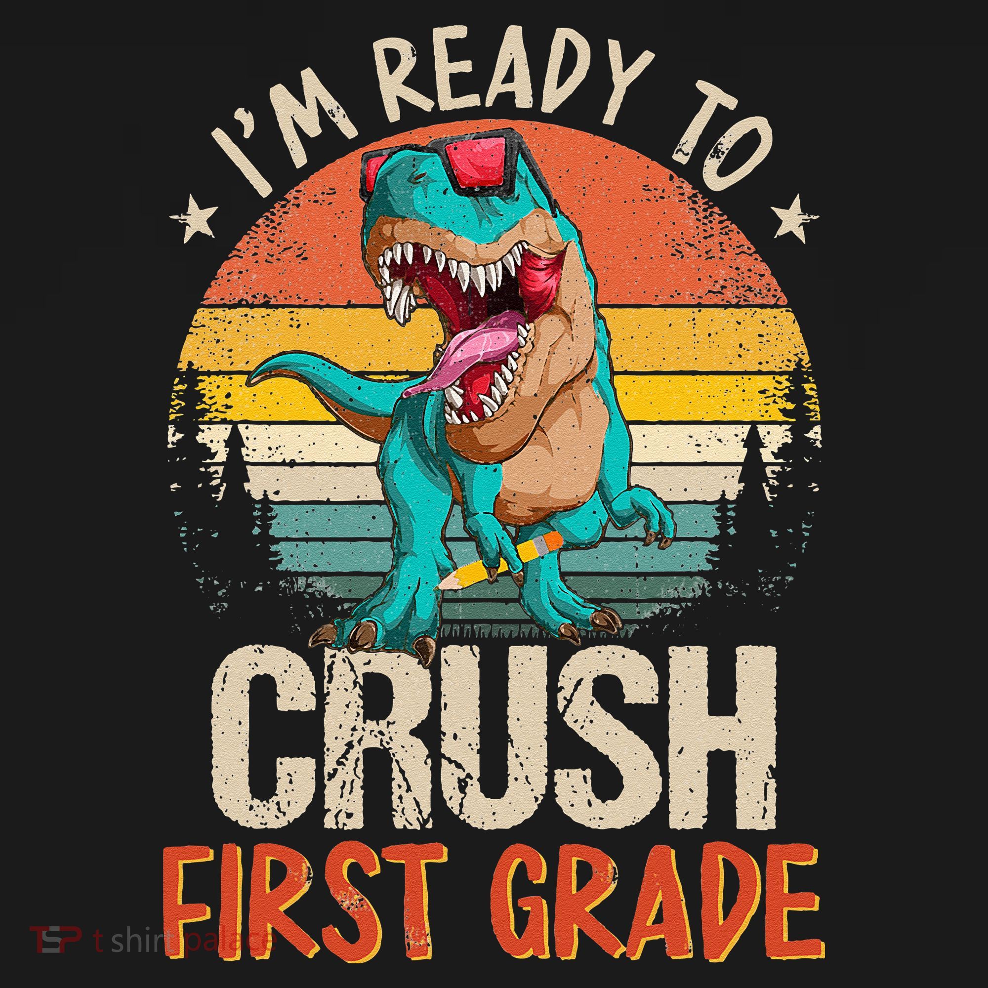 I'm Ready To Crush 1st Grade Dinosaur First Day Of School Visor