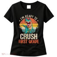 I'm Ready To Crush 1st Grade Dinosaur First Day Of School Women's T-Shirt thumb 0