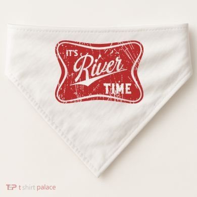 ItS River Time River Vibes USA-Made Doggie Bandana