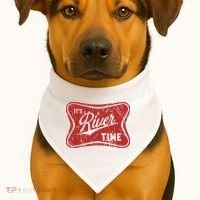 ItS River Time River Vibes USA-Made Doggie Bandana thumb 1