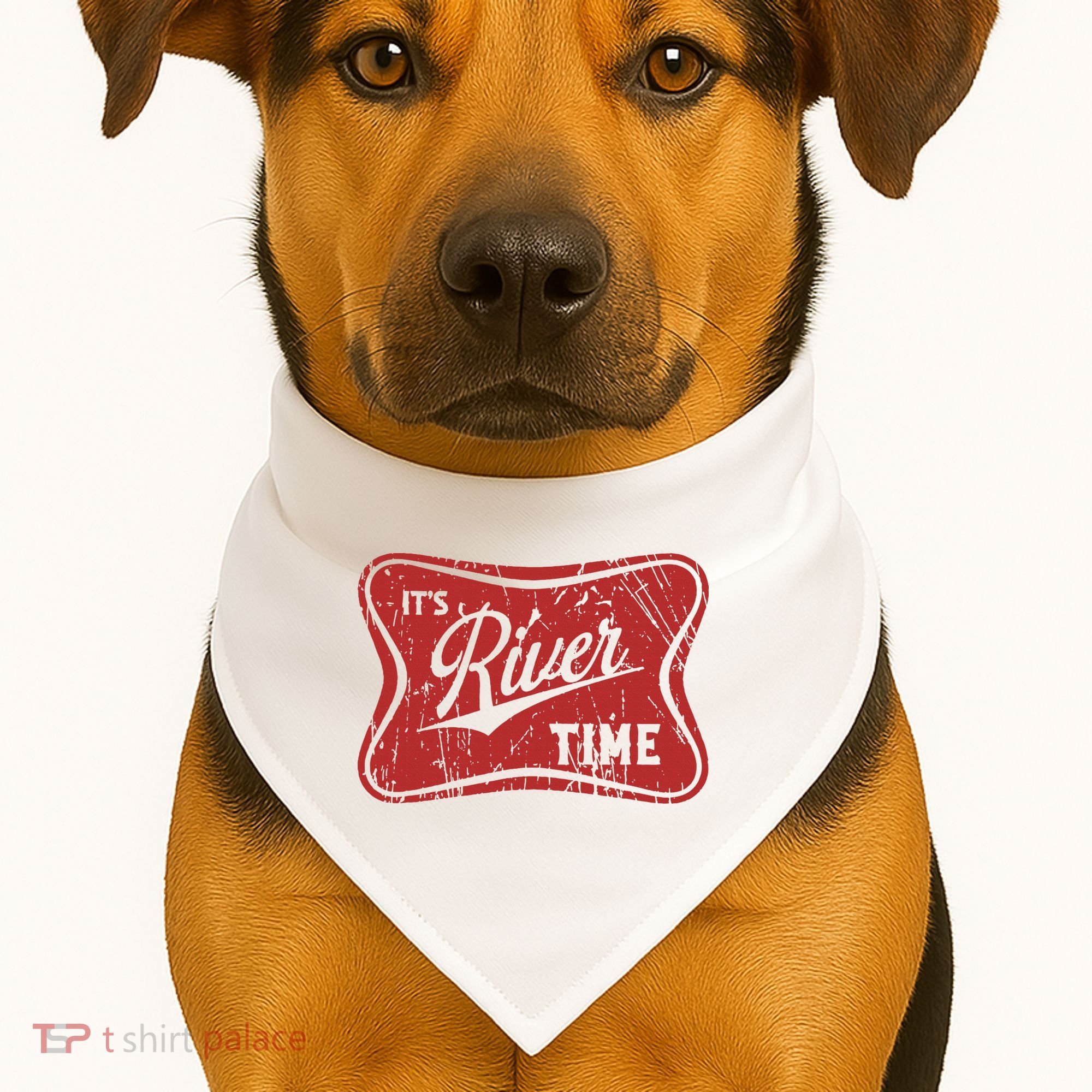ItS River Time River Vibes USA-Made Doggie Bandana