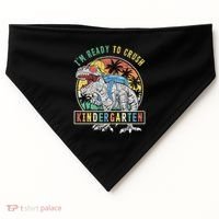 I'm Ready To Crush Kindergarten Dinosaur First Day Of School USA-Made Doggie Bandana thumb 0