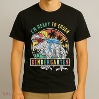 I'm Ready To Crush Kindergarten Dinosaur First Day Of School T-Shirt thumb 3