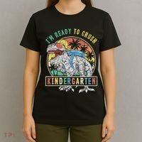 I'm Ready To Crush Kindergarten Dinosaur First Day Of School T-Shirt thumb 4