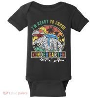 I'm Ready To Crush Kindergarten Dinosaur First Day Of School Baby Bodysuit thumb 0