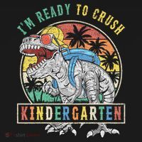 I'm Ready To Crush Kindergarten Dinosaur First Day Of School Baby Bodysuit thumb 2