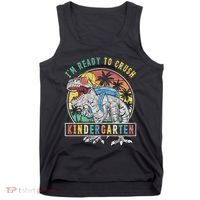I'm Ready To Crush Kindergarten Dinosaur First Day Of School Tank Top thumb 0