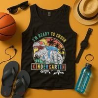 I'm Ready To Crush Kindergarten Dinosaur First Day Of School Tank Top thumb 4