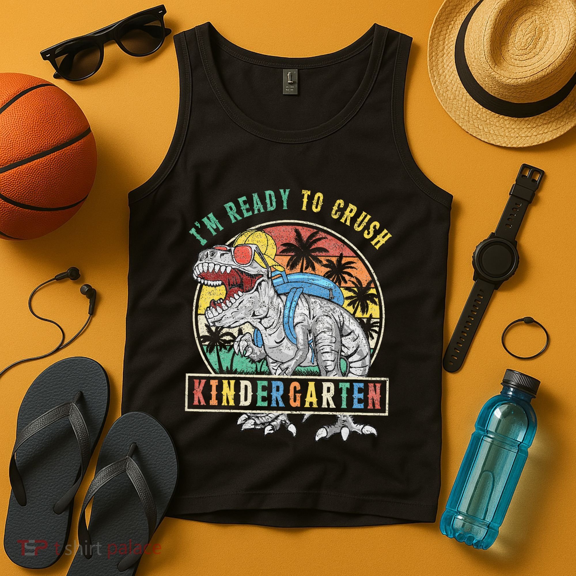 I'm Ready To Crush Kindergarten Dinosaur First Day Of School Tank Top