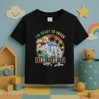 I'm Ready To Crush Kindergarten Dinosaur First Day Of School Toddler T-Shirt thumb 3